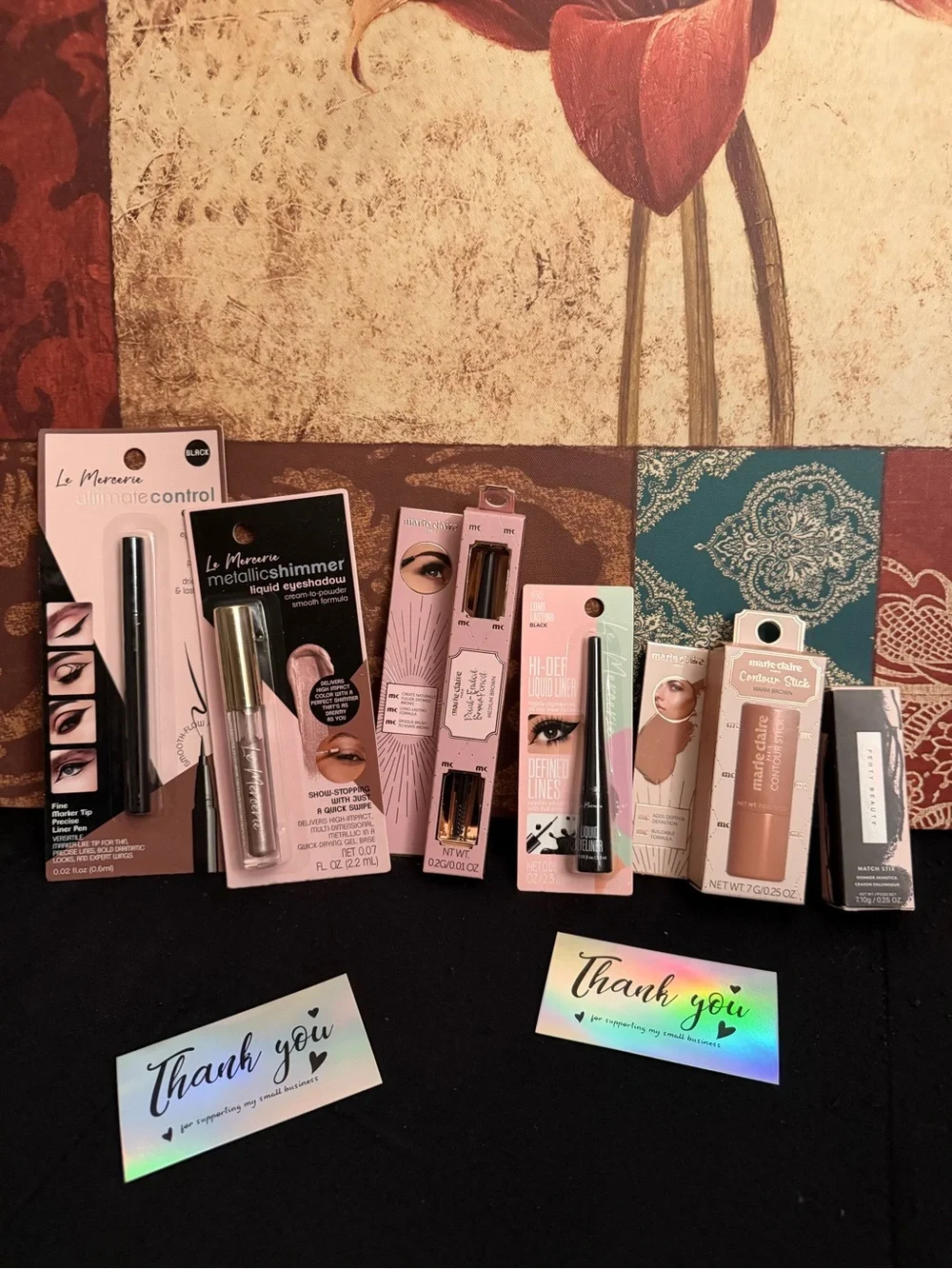Assorted Makeup Collection - Pink & Rose Gold Accents-18 Pc